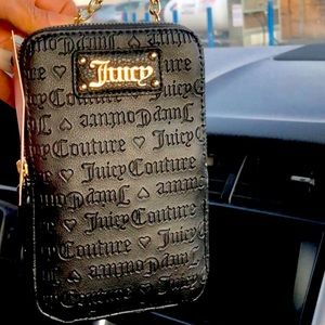 JUICY COUTURE BLACK HEART & SOUL CROSS BODY PURSE